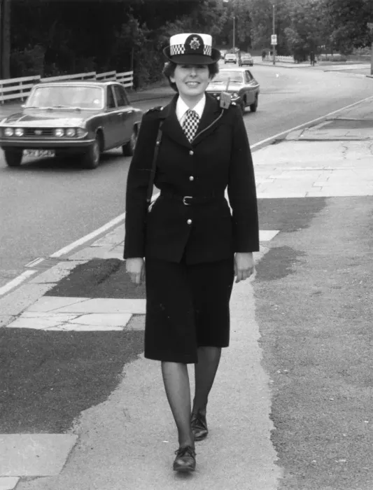 Framed Print : Woman police officer on duty in London Framed Print : Woman police officer on duty in London