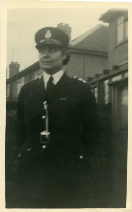 Framed Print : Woman police officer on duty in a London street Framed Print : Woman police officer on duty in a London street