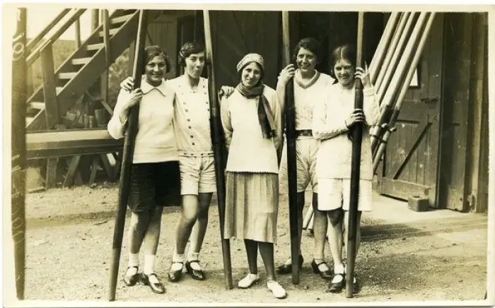 Framed Print : Woman police officer Ivy Cook in rowing team Framed Print : Woman police officer Ivy Cook in rowing team