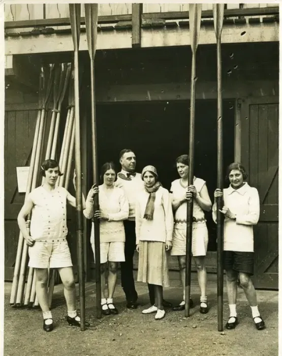 Framed Print : Woman police officer Ivy Cook in rowing team Framed Print : Woman police officer Ivy Cook in rowing team