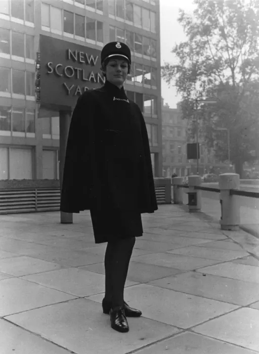 Framed Print : Woman police officer in new Hartnell uniform, London Framed Print : Woman police officer in new Hartnell uniform, London