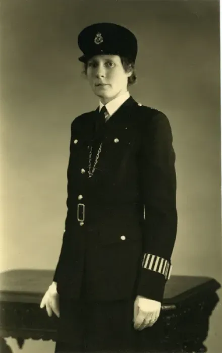 Framed Print : Woman police officer in studio photo Framed Print : Woman police officer in studio photo