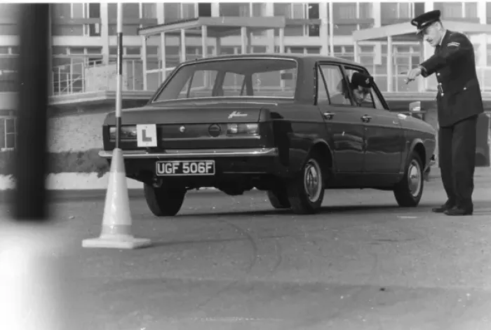 Framed Print : Woman police officer undergoing driving training Framed Print : Woman police officer undergoing driving training
