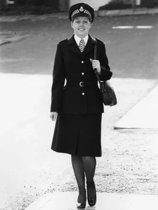 Framed Print : Woman police officer in updated uniform, London Framed Print : Woman police officer in updated uniform, London