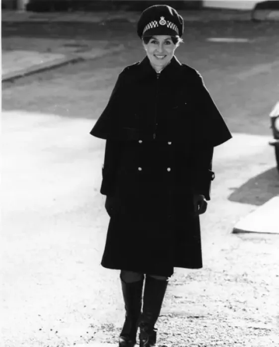 Framed Print : Woman police officer in updated uniform, London Framed Print : Woman police officer in updated uniform, London