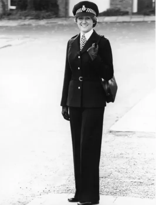 Framed Print : Woman police officer in updated uniform, London Framed Print : Woman police officer in updated uniform, London