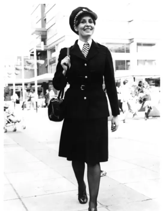Framed Print : Woman police officer in updated uniform, London Framed Print : Woman police officer in updated uniform, London
