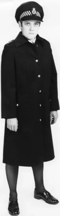 Framed Print : Woman police officer in updated uniform, London Framed Print : Woman police officer in updated uniform, London