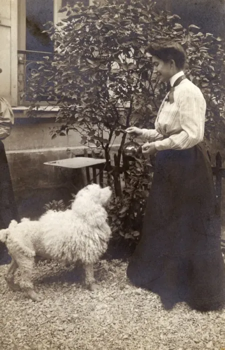 Framed Print : Woman with Poodle Framed Print : Woman with Poodle