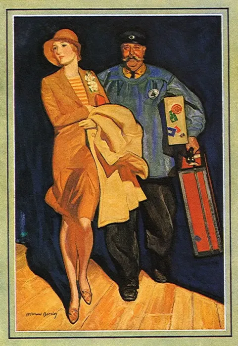 Framed Print : Woman and Porter Framed Print : Woman and Porter