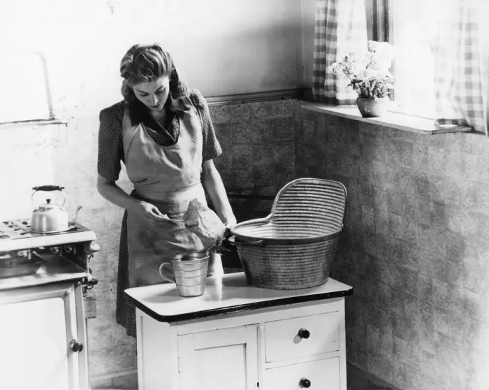 Framed Print : WOMAN PREPARES TO DYE Framed Print : WOMAN PREPARES TO DYE