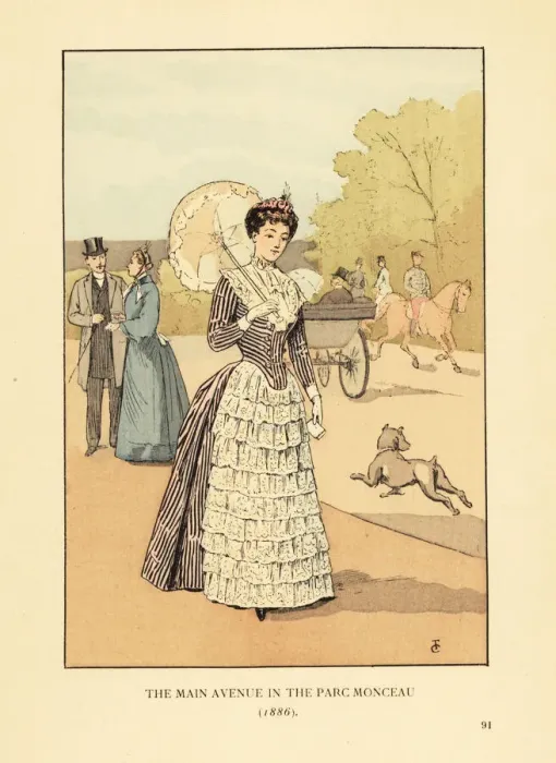 Framed Print : Woman promenading in the Parc Monceau, 1886 Framed Print : Woman promenading in the Parc Monceau, 1886