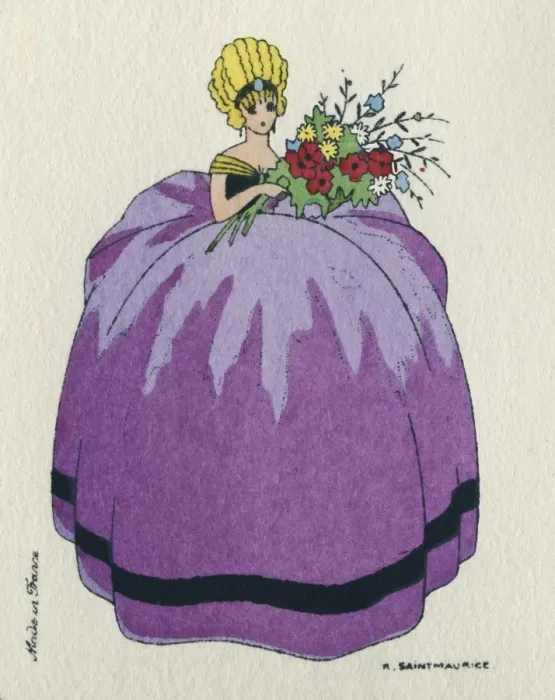 Framed Print : Woman in purple crinoline Framed Print : Woman in purple crinoline