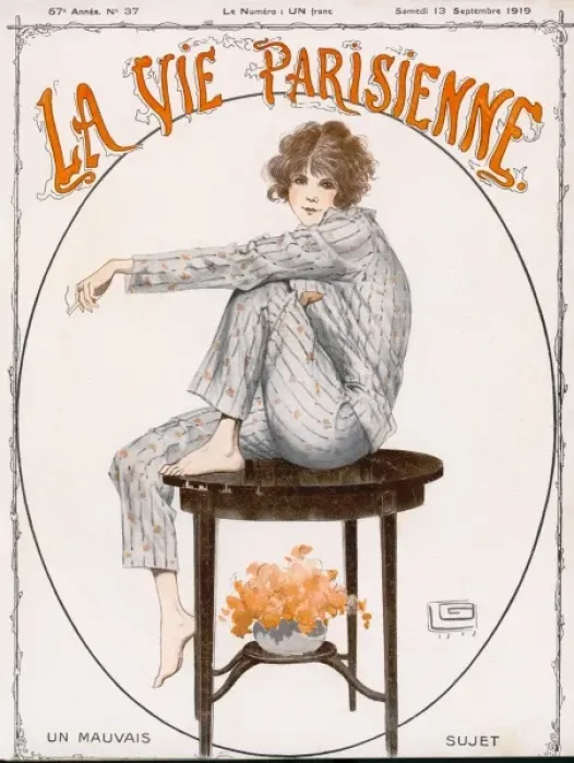 Framed Print : Woman in Pyjamas 1919 Framed Print : Woman in Pyjamas 1919