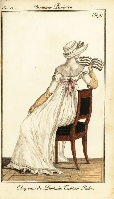 Framed Print : Woman reading a musical score, Paris, 1804 Framed Print : Woman reading a musical score, Paris, 1804