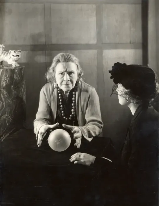Framed Print : Woman Reads Crystal Ball Framed Print : Woman Reads Crystal Ball