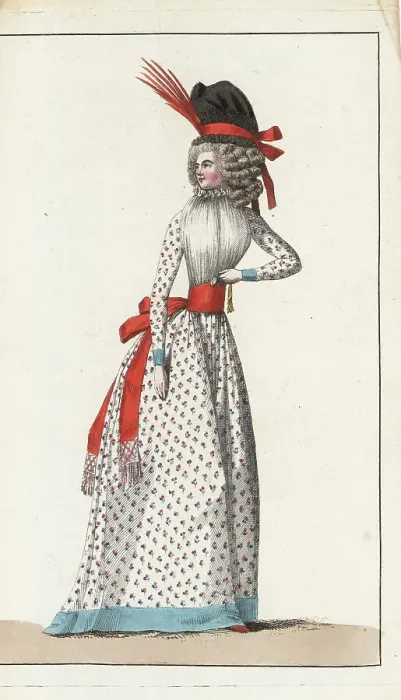 Framed Print : Woman in robe a la Constitution, 1790 Framed Print : Woman in robe a la Constitution, 1790