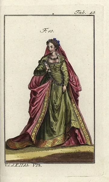 Woman of Rome in full attire, 1581