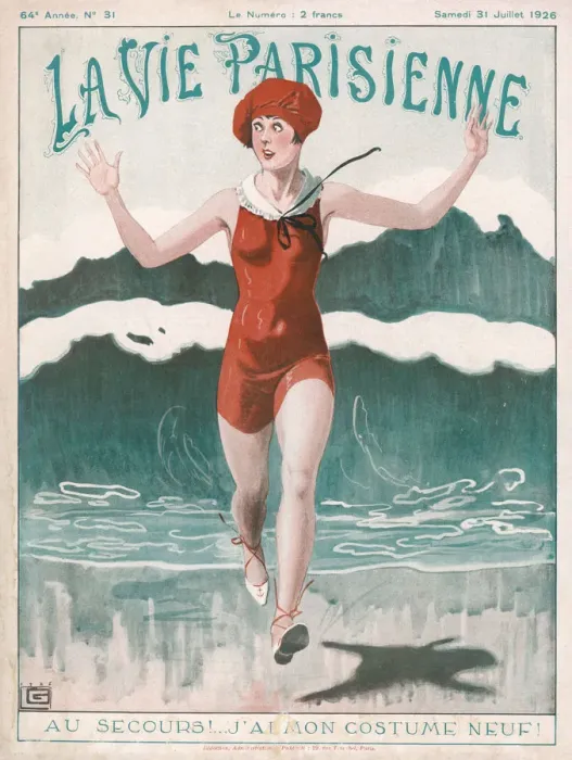 Framed Print : Woman runs from waves Framed Print : Woman runs from waves