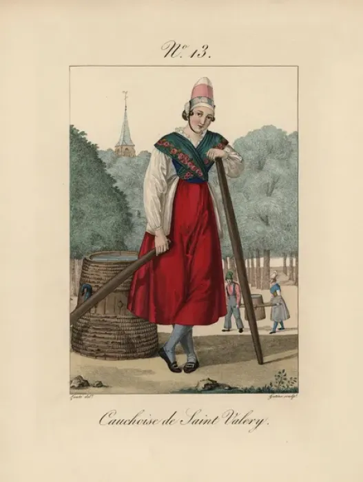 Framed Print : Woman of Saint Valery She wears a bonnet of Framed Print : Woman of Saint Valery She wears a bonnet of