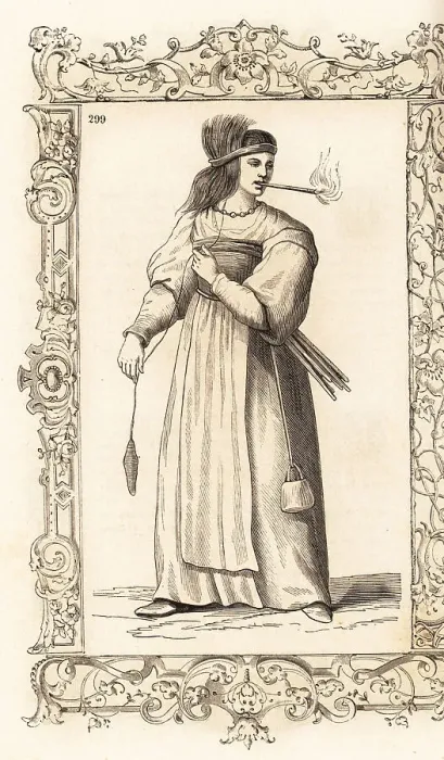 Framed Print : Woman of Scandinavia, 16th century Framed Print : Woman of Scandinavia, 16th century