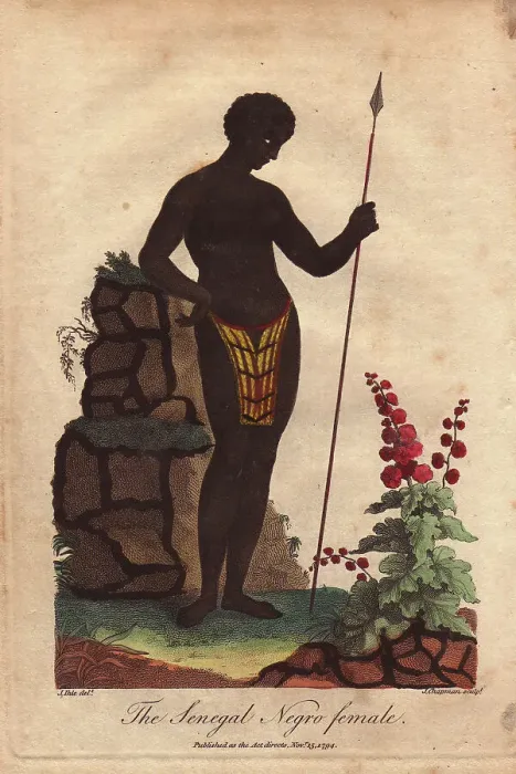 Framed Print : A woman of Senegal holding a spear Framed Print : A woman of Senegal holding a spear