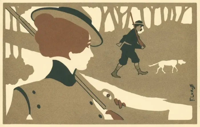 Framed Print : Woman with a shotgun Framed Print : Woman with a shotgun