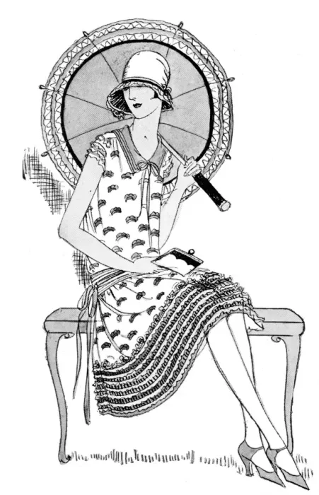 Framed Print : Woman sits with parasol Framed Print : Woman sits with parasol