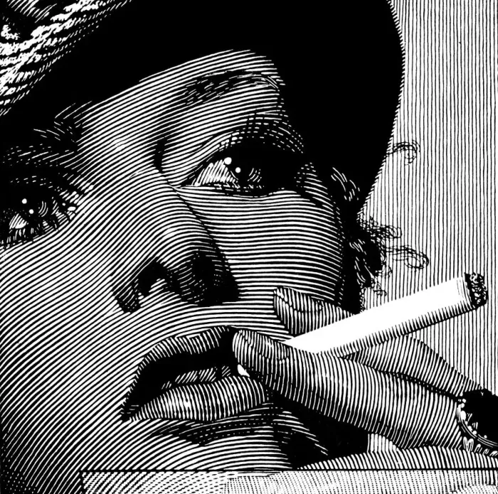 Framed Print : Woman smoking Framed Print : Woman smoking