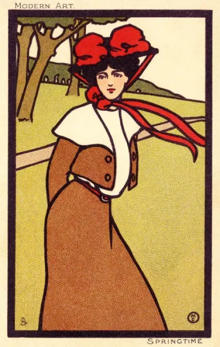 Framed Print : Woman in her Spring outfit Framed Print : Woman in her Spring outfit