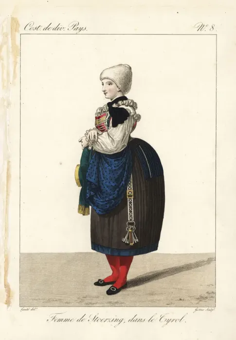 Framed Print : Woman of Sterzing, Tyrol, Switzerland, 19th century Framed Print : Woman of Sterzing, Tyrol, Switzerland, 19th century