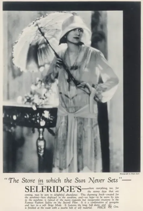 Framed Print : Woman in a summer dress from Selfridge s Framed Print : Woman in a summer dress from Selfridge s