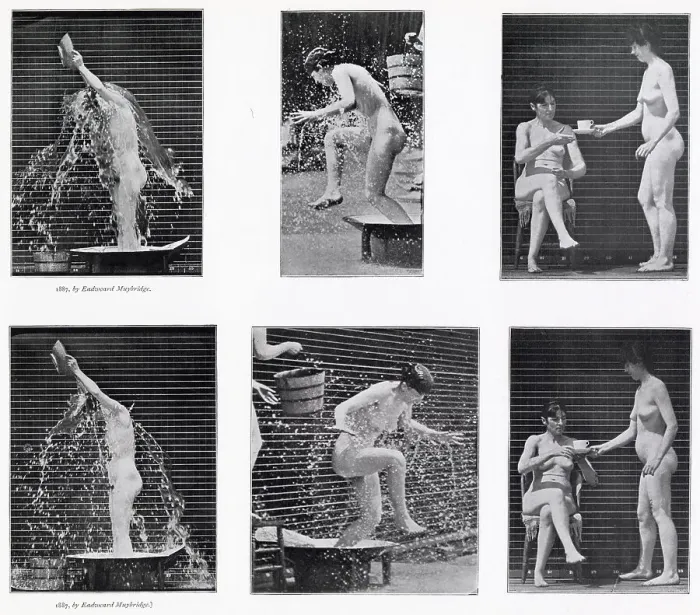 Framed Print : A woman taking a shower and having tea. Date: 1887 Framed Print : A woman taking a shower and having tea. Date: 1887