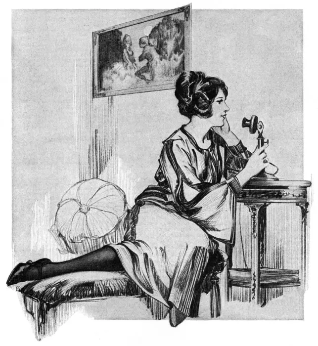 Framed Print : Woman on the telephone Framed Print : Woman on the telephone