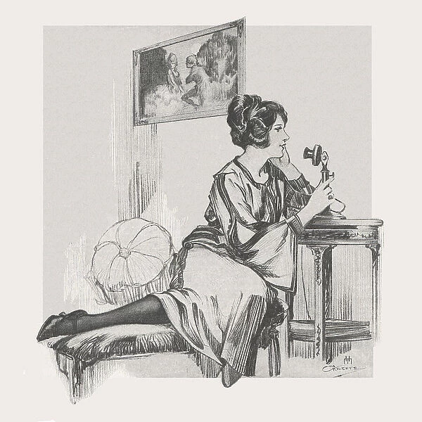 Woman on the Telephone