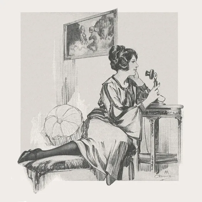 Framed Print : Woman on the Telephone Framed Print : Woman on the Telephone