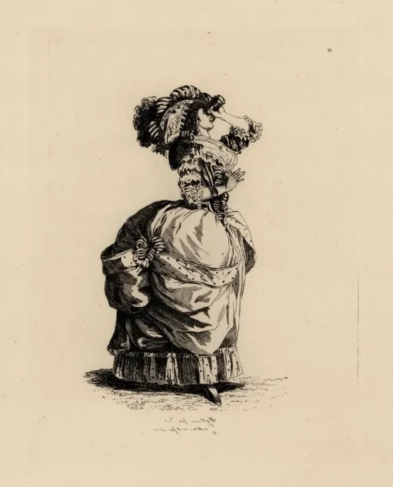 Framed Print : Woman with a telescope, era of Marie Antoinette Framed Print : Woman with a telescope, era of Marie Antoinette