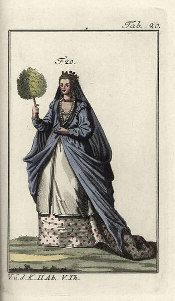 Woman of Vicenza wearing large silk veil