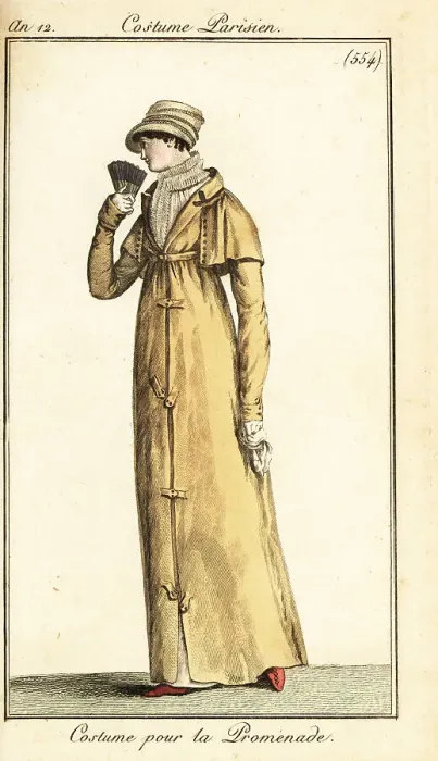 Framed Print : Woman in walking costume, Paris, 1804 Framed Print : Woman in walking costume, Paris, 1804