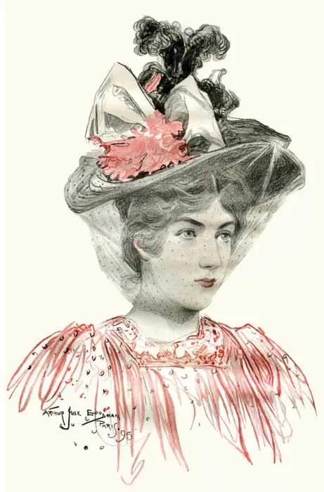 Framed Print : Woman wearing bonnet 1896 Framed Print : Woman wearing bonnet 1896