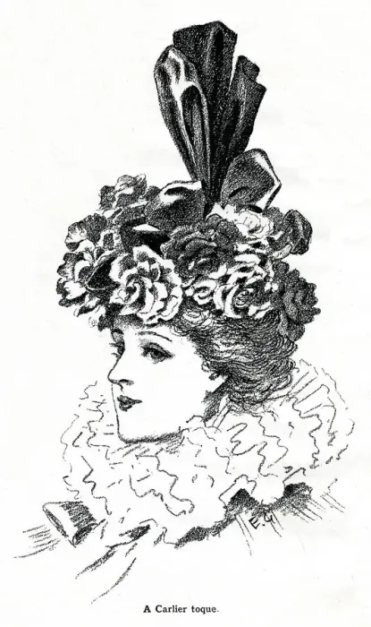 Framed Print : Woman wearing a carlier hat 1897 Framed Print : Woman wearing a carlier hat 1897