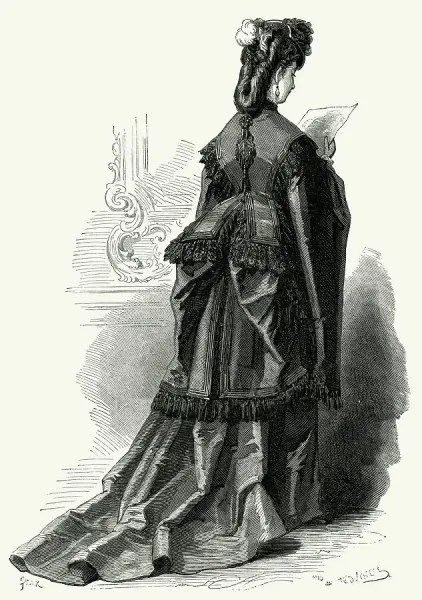 Victorian Mourning Dress Print, 1875. Art Prints, Posters & Puzzles from Mary Evans Victorian Mourning Dress Print, 1875. Art Prints, Posters & Puzzles from Mary Evans