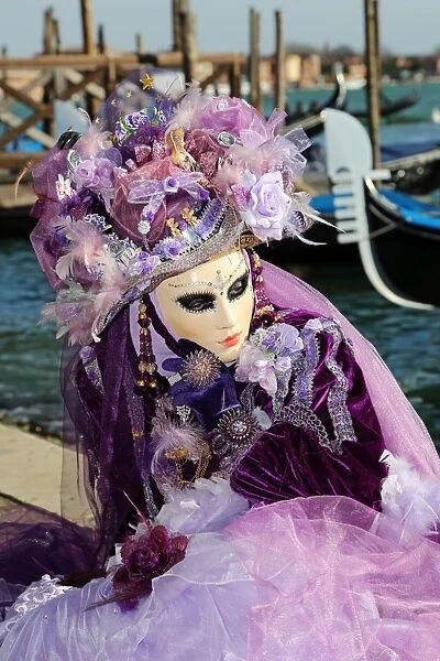 Woman wearing Venice Carnival Costume