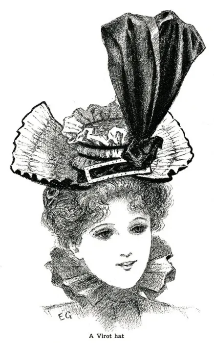 Framed Print : Woman wearing a virot hat 1897 Framed Print : Woman wearing a virot hat 1897