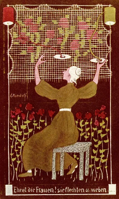 Framed Print : WOMAN WORKING TAPESTRY Framed Print : WOMAN WORKING TAPESTRY