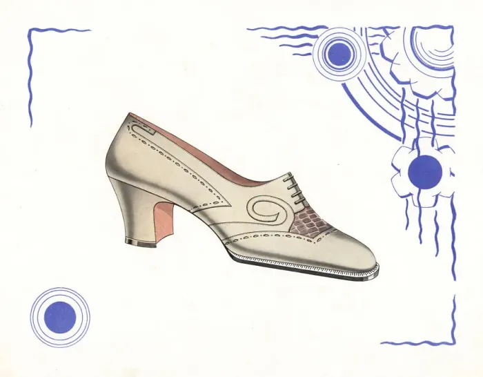 Framed Print : Womans brogue shoe design in pale leather Framed Print : Womans brogue shoe design in pale leather