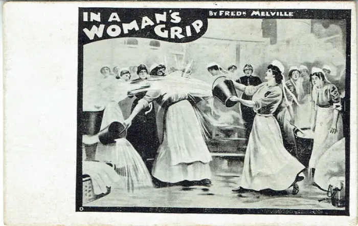 Framed Print : In a Womans Grip by Frederick Melville Framed Print : In a Womans Grip by Frederick Melville