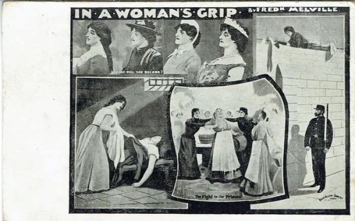 Framed Print : In a Womans Grip by Frederick Melville Framed Print : In a Womans Grip by Frederick Melville