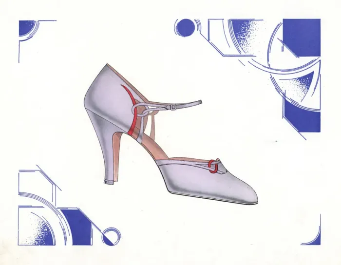 Framed Print : Womans high-heel strap shoe design in purple Framed Print : Womans high-heel strap shoe design in purple