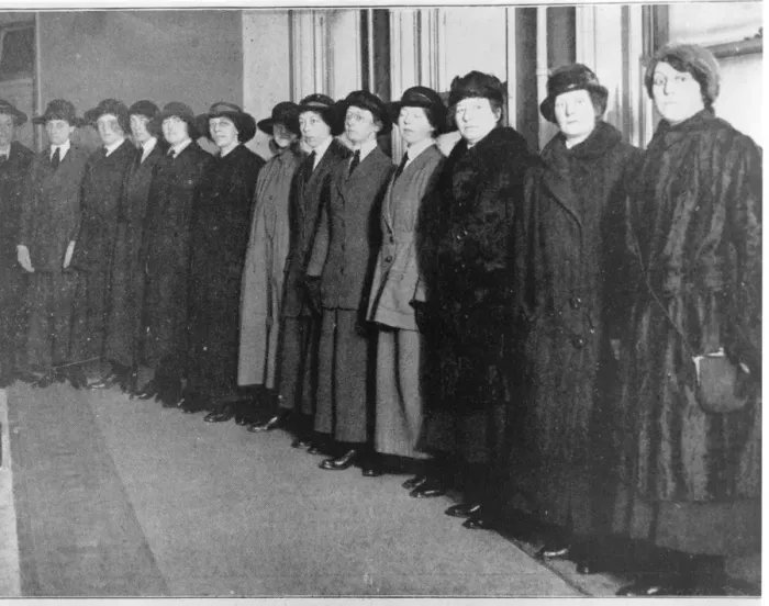 Framed Print : Women applicants for police jobs lined up Framed Print : Women applicants for police jobs lined up